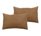 Lot De 2 Taies D’oreiller Palace Pur Coton Teint Lavé 63 Fils/cm² - Palace Cognac - 50 X 70 Cm