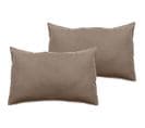 Lot De 2 Taies D’oreiller Palace Pur Coton Teint Lavé 63 Fils/cm² - Palace Tabac - 50 X 70 Cm