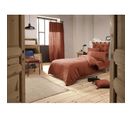 Pack Housse De Couette "gaïa"- "gaze De Coton" - Terracotta - Pack 3 Pièces Pour Lit 90 X 190 Cm