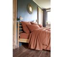 Parure De Draps 4 Pièces et 5 Pièces "gaïa" Gaze De Coton - Terracotta - Parure De Draps 5 Pièces