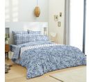 Pack Complet Housse De Couette Réversible Pour Lit 180 X 200 Cm "king Size" Heart Bleu