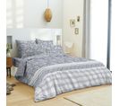 Pack Complet Housse De Couette Réversible Pour Lit 180 X 200 Cm "king Size" Floral Lavande