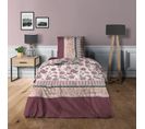 Parure De Couette Pour Lit 90 X 190 Cm Cashemire Bordeaux 100% Coton