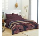 Pack Complet Housse De Couette Réversible Pour Lit 160 X 200 Cm Stella Choco