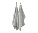 Lot De 2 Essuie-mains Gaze De Coton 50 X 70 Cm Nuage Gris