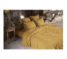 Housse De Couette Gaze De Coton Bio 200x200 Cm Jaune Safran