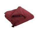 Edredon Double Gaze De Coton Luxe 150 X 150 Cm Gaia Bordeaux