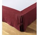 Cache-sommier Gaze De Coton 140 X 190 Cm Gaia Bordeaux