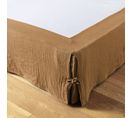 Cache-sommier Gaze De Coton 160 X 200 Cm Gaia Camel