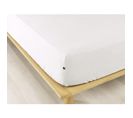 Drap Housse Flanelle Chaude 90x 190 Cm Bonnet 30 Cm Candice Blanc