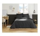 Housse De Couette 100% Coton Luxe 57 Fils 240 X 220 Cm Agathe Anthracite