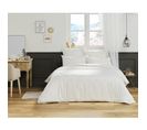 Housse De Couette 100% Coton Turc 57 Fils 260 X 240 Cm Agathe Blanc