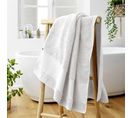 Drap De Bain Éponge 100% Coton Bio 600 Grammes 90 X 150 Cm Garance Blanc