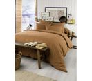 Housse De Couette Flanelle 200 X 200 Cm Candice Camel Marron