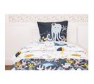 Housse De Couette + 1 Taie D'oreiller 140 X 200 Cm Coton 57 Fils Octopia