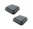 Lot De 2 Balise Solaires Quadry Noir Plastique D12cm