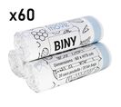 Lot De 60 Sacs Poubelles Biny Blanc Hdpe 50l