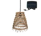 Suspension Solaire Bohème Zakari Solar Beige Fibre De Palmier Dattier H30cm