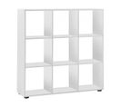 Etagère Bibliothèque Blanche 9 Cases 104 X 108 X 29 Cm (lxhxp)