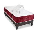 Ensemble Matelas Passion Ressorts Ensachés Accueil Mémoire + Sommier Gris + Accessoires - 90 X 190cm