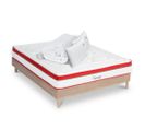 Matelas Suprême Mousse Haute Densité Accueil Mémoire De Forme+ Sommier + Accessoires - 140 X 190 Cm