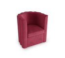 Frida - Fauteuil Vintage En Velours Bordeaux