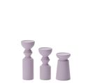 Boston - Set De 3 Bougeoirs Bois Design,  Coloris Rose