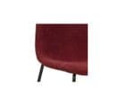 Quatuor De Chaises Rouge Tissu/métal - Comete