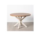 Table De Repas Ronde Bois/métal Blanc Taille M - Malimo