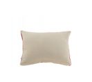 Coussin Rectangle Anna Fine Rayure Jute Rose / Jaune - L 35 X L 50 X H 35 Cm