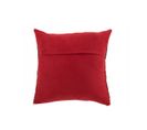 Coussin Femme Cuir Noir/rouge/beige - L 45 X L 45 X H 4 Cm