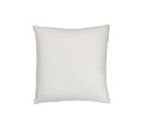 Coussin Feuilles Carre Polyester Blanc - L 43 X L 43 X H 14 Cm