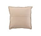 Coussin Carre Dentelles Coton Taupe - L 45 X L 45 X H 0 Cm