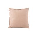 Coussin Croix Carre Cuir Rose - L 45 X L 45 X H 8 Cm