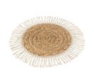 Sous-plat Rond Herbe-coton Naturel/blanc - L 32 X L 32 X H 1 Cm