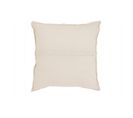 Coussin Bord Court Coton/lin Blanc - L 45 X L 45 X H 4 Cm