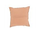 Coussin Bord Court Coton/lin Rouille - L 45 X L 45 X H 4 Cm