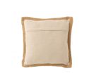 Coussin Feuille Polyester Beige/mauve - L 49 X L 49 X H 4 Cm