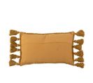 Coussin Floches Coton Rectangulaire Ocre - L 60 X L 30 X H 4 Cm