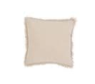 Coussin Bord Long Coton/lin Beige/gris - L 45 X L 45 X H 4 Cm