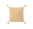 Coussin Ibiza Floche Coton Pamplemousse - L 49,5 X L 49,5 X H 4 Cm