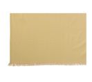 Plaid Irregulier Coton Jaune/beige - L 170 X L 130 X H 0,5 Cm