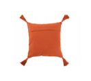 Coussin Floches Carre Coton Orange - L 45 X L 45 X H 3 Cm