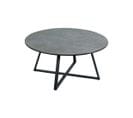 Table Basse Ronde Acier/céramique Anthracite Mat - Janie