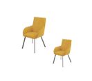 Duo De Fauteuils Tissu/métal Jaune - Garana