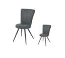 Duo De Chaises Tissu/métal Anthracite - Garana