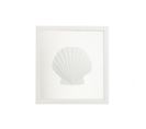 Cadre Coquillage Bois/verre Blanc - L 33 X L 4,1 X H 35,5 Cm