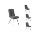 Quatuor De Chaises Tissu Gris - Anala