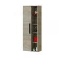 Colonne Suspendue 1 Porte 4 Niches Chêne - Bigra - L 51 X L 25 X H 135 Cm