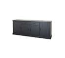 Buffet 4 Portes 2 Tiroirs Bois Noir - Unys